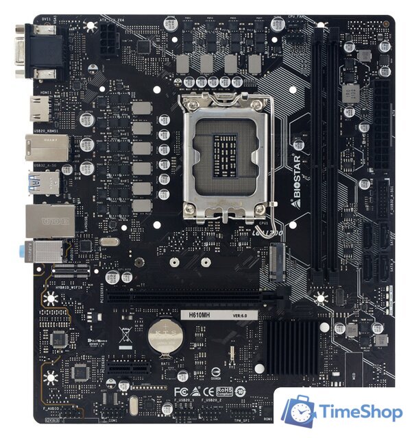 Материнская плата BIOSTAR H610MH Ver. 6.0 - Изображение №1 — Интернет-магазин Time-Shop