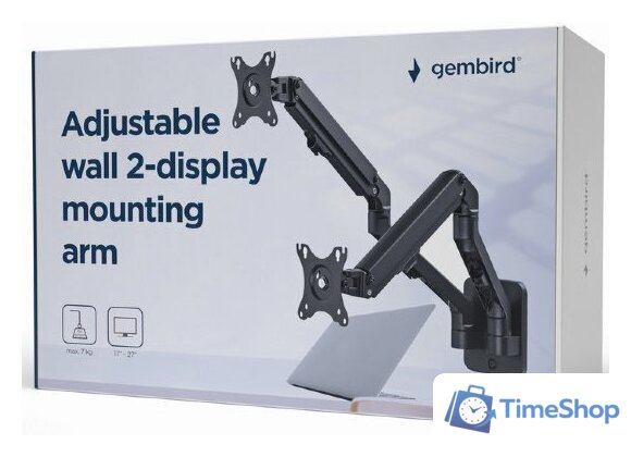 Кронштейн для монитора Gembird MA-WA2-01 - Изображение №3 — Интернет-магазин Time-Shop