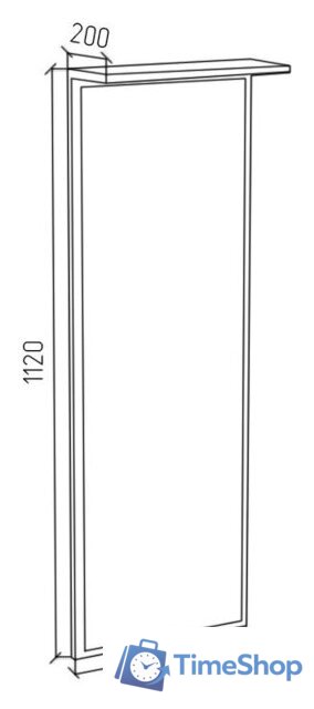 Зеркало МДК ПРЗ 400x1120x200 (белый) - Изображение №2 — Интернет-магазин Time-Shop