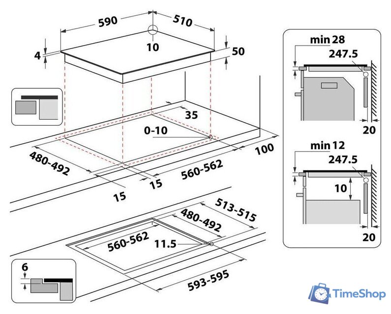 Варочная панель Whirlpool WLX6001DNF - Изображение №2 — Интернет-магазин Time-Shop