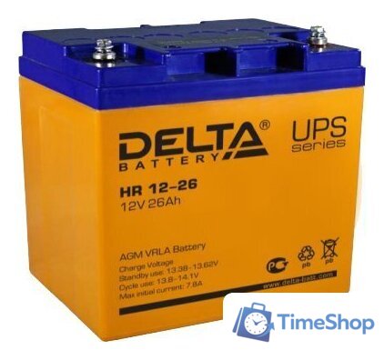 Аккумулятор для ИБП Delta HR 12-26 (12В/26 А·ч) - Изображение №1 — Интернет-магазин Time-Shop