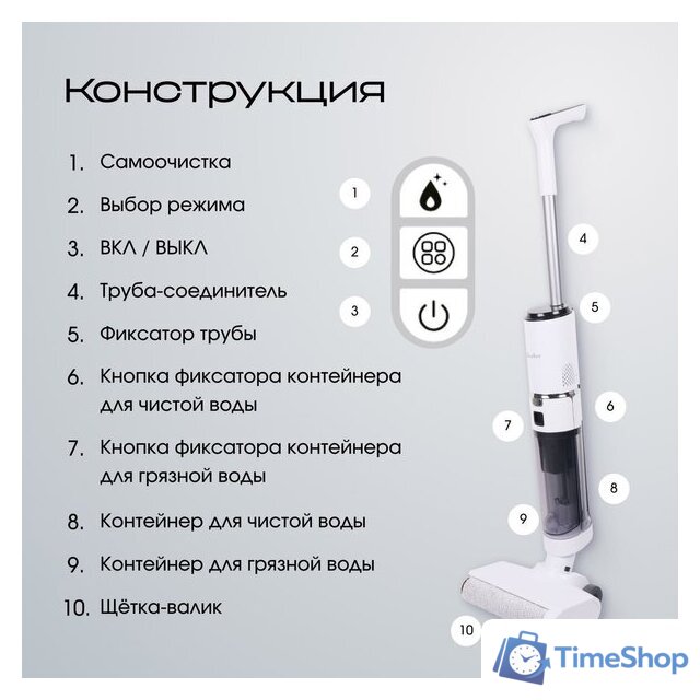 Вертикальный моющий пылесос Tesler Pure Storm WD-7200 - Изображение №15 — Интернет-магазин Time-Shop