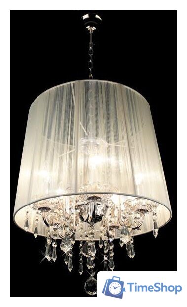 Подвесная люстра Евросвет 2045/5 хром/белый - Изображение №1 — Интернет-магазин Time-Shop