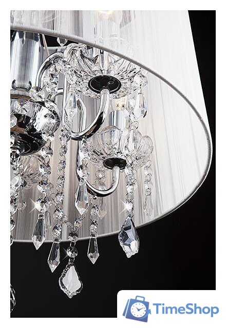 Подвесная люстра Евросвет 2045/5 хром/белый - Изображение №2 — Интернет-магазин Time-Shop