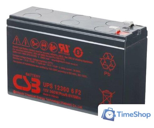 Аккумулятор для ИБП CSB Battery UPS123606 F2 (12В/7.5 А·ч) - Изображение №1 — Интернет-магазин Time-Shop