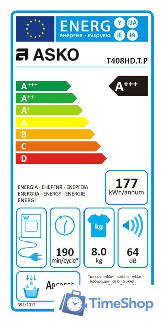 Сушильная машина ASKO T408HD.T.P - Изображение №2 — Интернет-магазин Time-Shop