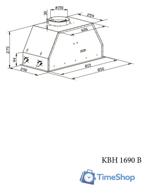 Кухонная вытяжка Kernau KBH 1690 B - Изображение №7 — Интернет-магазин Time-Shop