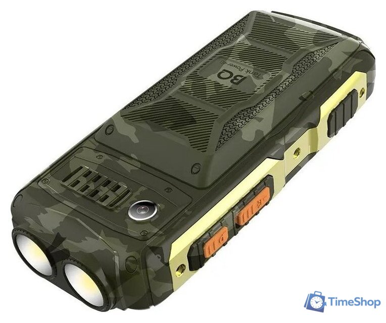 Кнопочный телефон BQ BQ-2410L Tank Power 4G (золотистый камуфляж) - Изображение №4 — Интернет-магазин Time-Shop