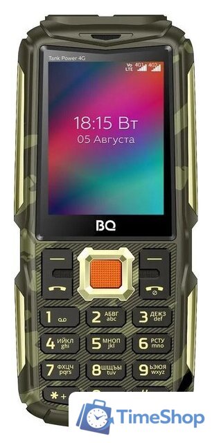 Кнопочный телефон BQ BQ-2410L Tank Power 4G (золотистый камуфляж) - Изображение №2 — Интернет-магазин Time-Shop