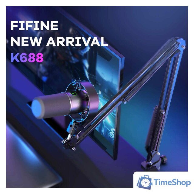 Проводной микрофон FIFINE K688 (черный) - Изображение №3 — Интернет-магазин Time-Shop