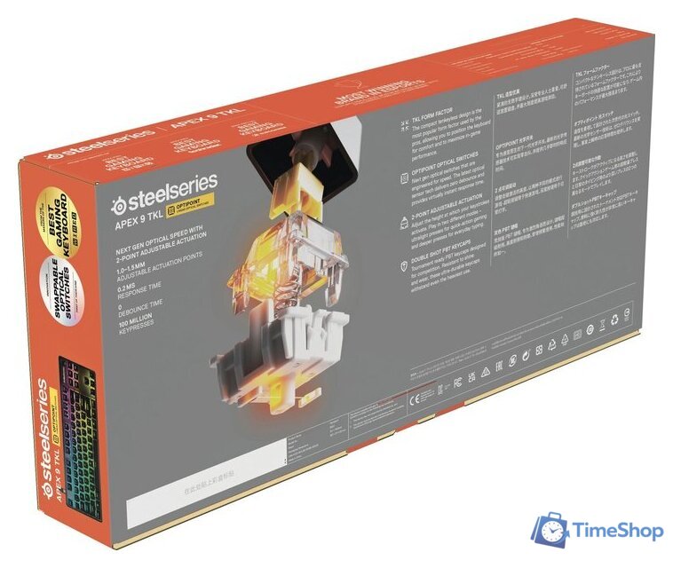 Клавиатура SteelSeries Apex 9 TKL (нет кириллицы) - Изображение №4 — Интернет-магазин Time-Shop
