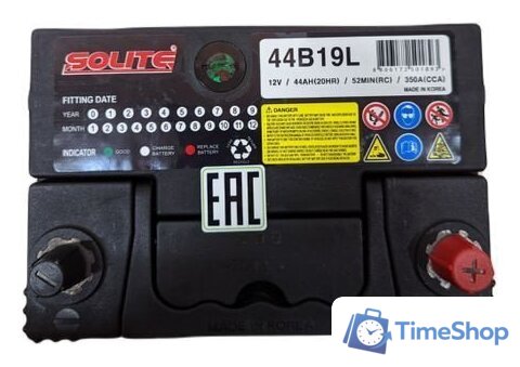 Автомобильный аккумулятор Solite 44B19L (44 А·ч) - Изображение №4 — Интернет-магазин Time-Shop