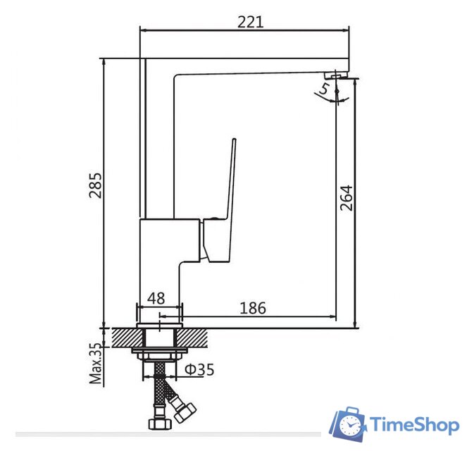 Смеситель AV Engineering AVWMT4-A923-618 - Изображение №2 — Интернет-магазин Time-Shop