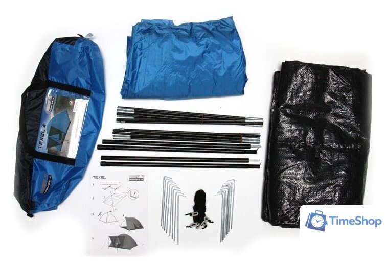 Треккинговая палатка High Peak Texel 4 10179 (синий) - Изображение №7 — Интернет-магазин Time-Shop