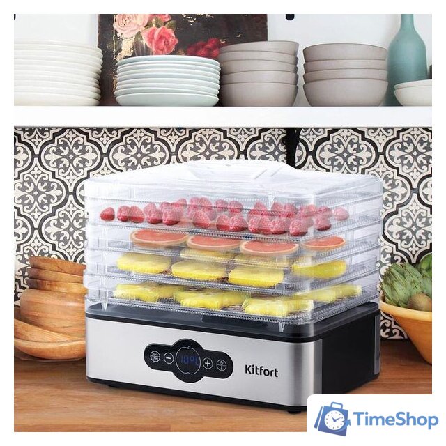 Сушилка для овощей и фруктов Kitfort KT-1914 - Изображение №7 — Интернет-магазин Time-Shop