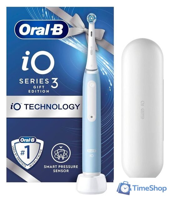 Электрическая зубная щетка Oral-B iO 3 (ice blue) - Изображение №1 — Интернет-магазин Time-Shop