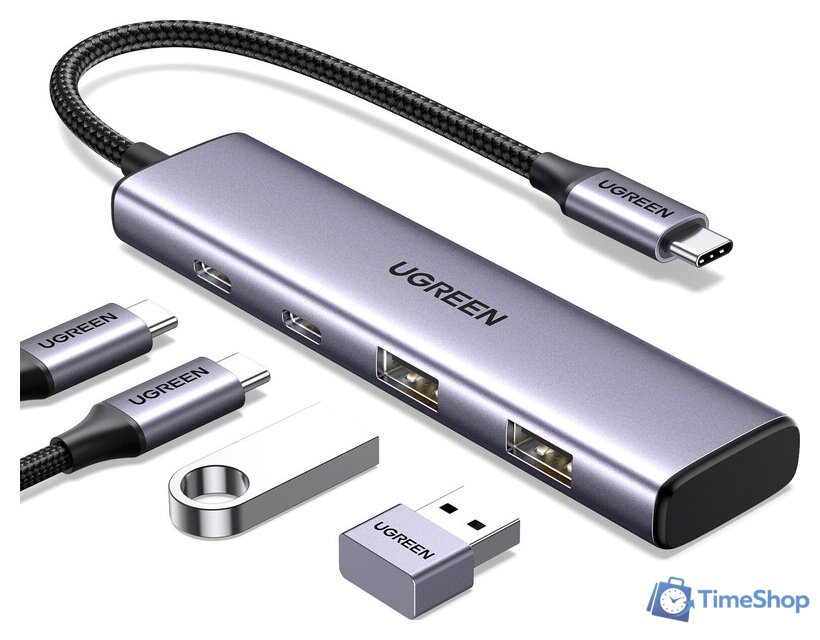 USB-хаб Ugreen CM473 15395 - Изображение №1 — Интернет-магазин Time-Shop
