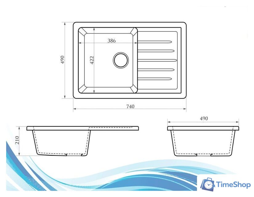 Кухонная мойка Berge BR-7602 + Like F8007122 (черный) - Изображение №23 — Интернет-магазин Time-Shop