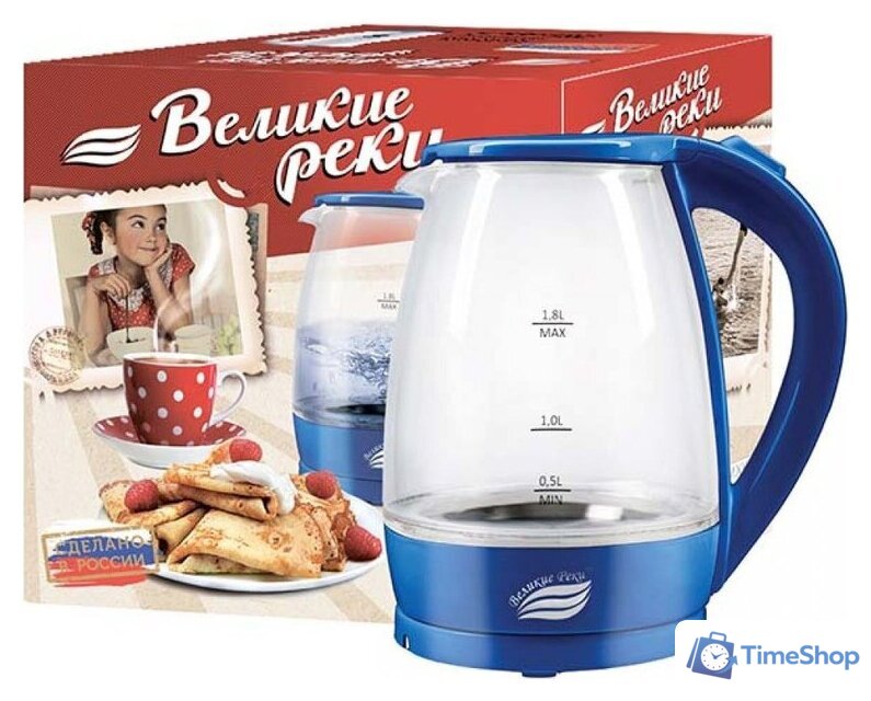 Электрический чайник Великие Реки Дон-1 (синий) - Изображение №7 — Интернет-магазин Time-Shop