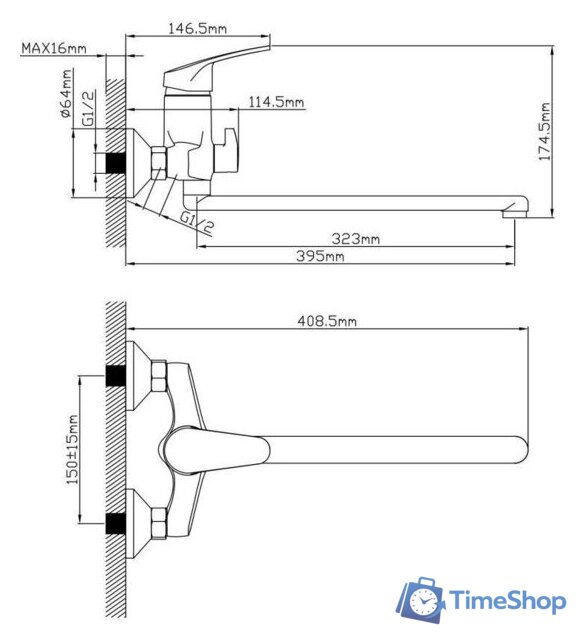 Смеситель AV Engineering AVROM7-A103-222 - Изображение №2 — Интернет-магазин Time-Shop