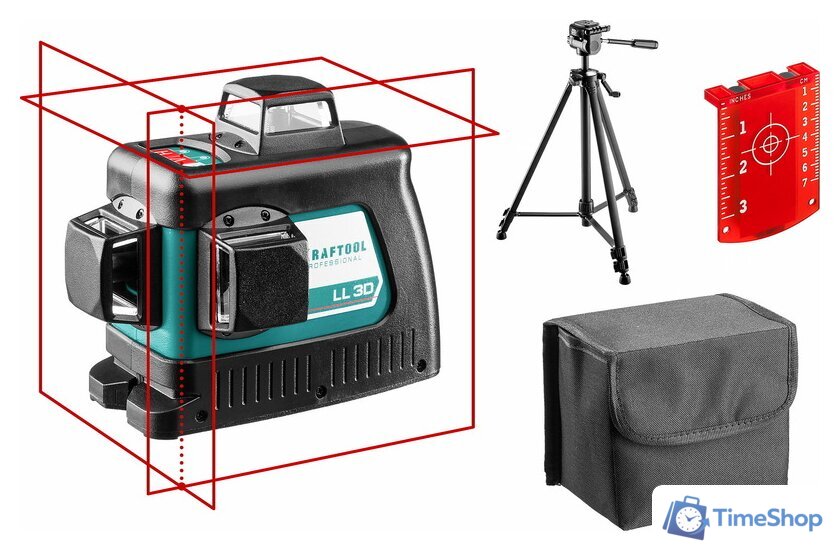 Лазерный нивелир KRAFTOOL LL-3D 34640-3 (со штативом, сумка) - Изображение №1 — Интернет-магазин Time-Shop