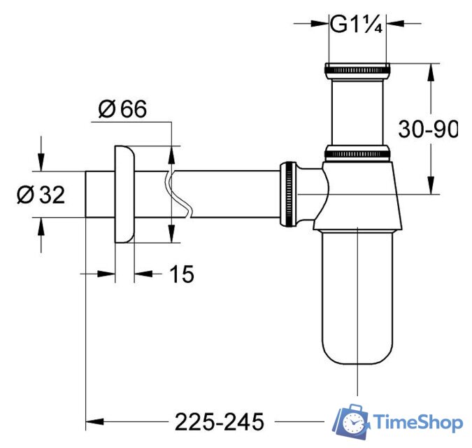 Сифон Grohe 28920000 - Изображение №2 — Интернет-магазин Time-Shop