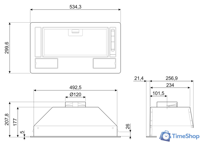 Кухонная вытяжка Smeg KSG52HE - Изображение №3 — Интернет-магазин Time-Shop