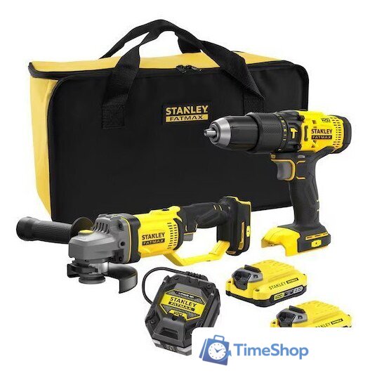  Stanley SFMCK471D2S (шуруповерт, болгарка, 2 АКБ, сумка) - Изображение №1 — Интернет-магазин Time-Shop