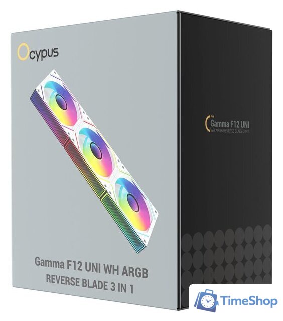 Комплект вентиляторов для корпуса Ocypus Gamma F12 Uni WH ARGB Reverse Blade 3IN1 - Изображение №7 — Интернет-магазин Time-Shop
