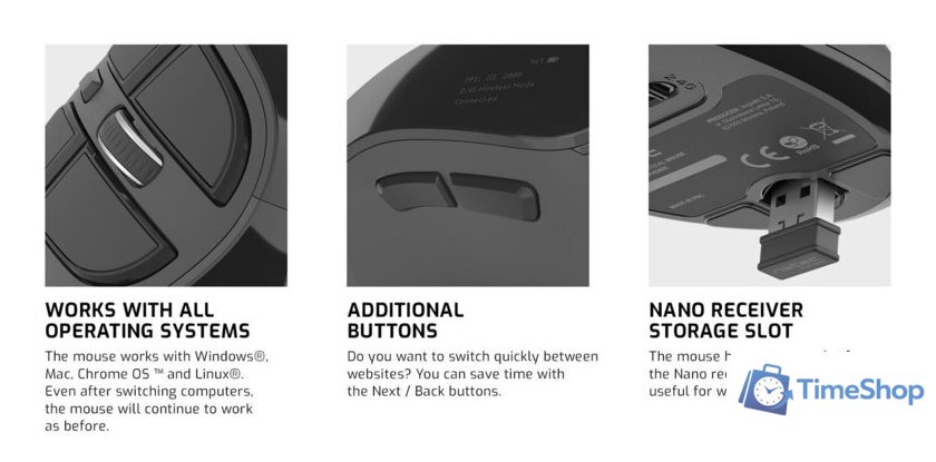 Вертикальная мышь Natec Euphonie - Изображение №16 — Интернет-магазин Time-Shop