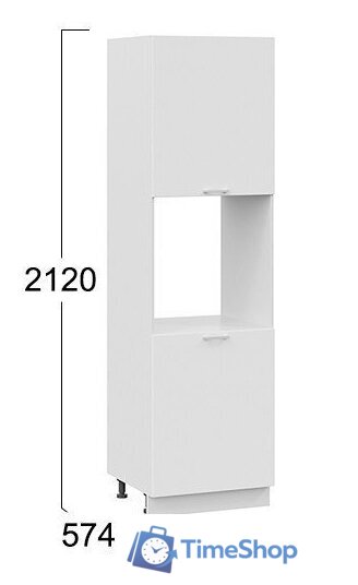 Шкаф напольный Трия Габриэлла 1П6 (белый/сноу) - Изображение №3 — Интернет-магазин Time-Shop