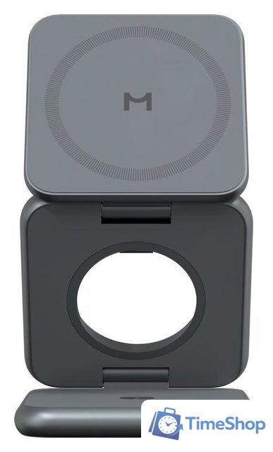 Беспроводное зарядное Magssory Fold Pro 3 в 1 WCH063 (темно-серый) - Изображение №2 — Интернет-магазин Time-Shop
