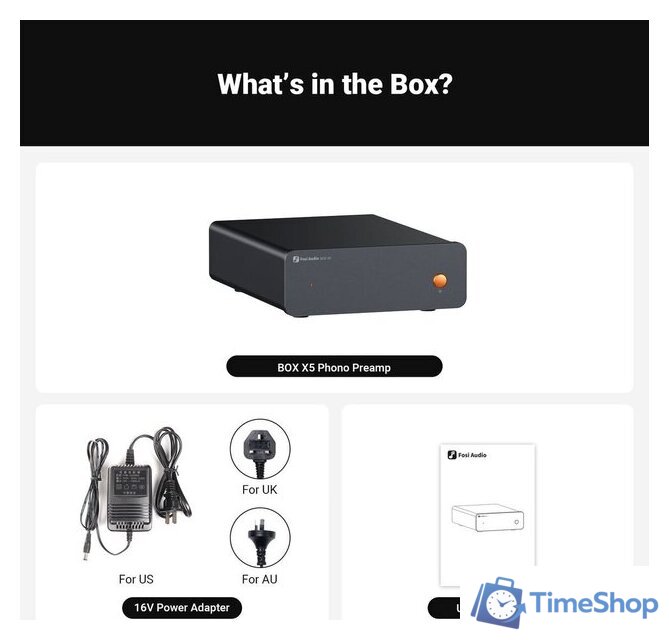 MM/MC фонокорректор Fosi Audio Box X5 - Изображение №4 — Интернет-магазин Time-Shop