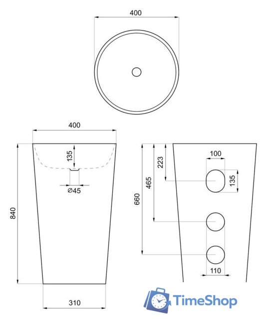 Умывальник Wellsee Callipy Art 338902000 - Изображение №9 — Интернет-магазин Time-Shop