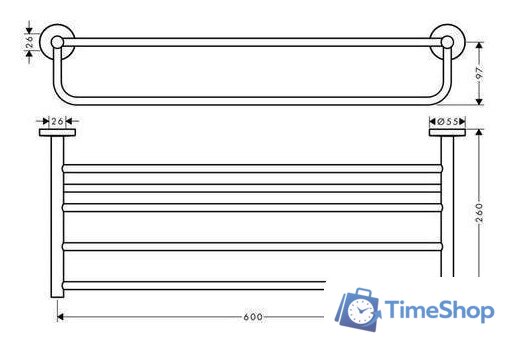 Держатель для полотенца Hansgrohe 41720000 - Изображение №2 — Интернет-магазин Time-Shop