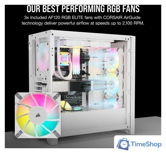 Корпус Corsair iCUE 4000D RGB Airflow CC-9011241-WW - Изображение №4 — Интернет-магазин Time-Shop