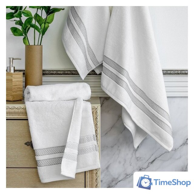 Набор полотенец Verossa МХ50 Reticolo 08 НПК044 752382 (белый) - Изображение №7 — Интернет-магазин Time-Shop