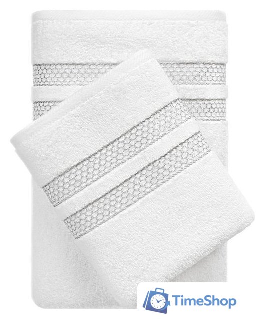 Набор полотенец Verossa МХ50 Reticolo 08 НПК044 752382 (белый) - Изображение №2 — Интернет-магазин Time-Shop