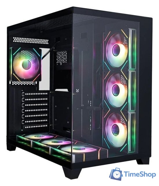 Корпус 1stPlayer MEGAVIEW MV8-TP ARGB MV8-TP-BK-6FC7R-1FC7-HUB2 (черный) - Изображение №3 — Интернет-магазин Time-Shop