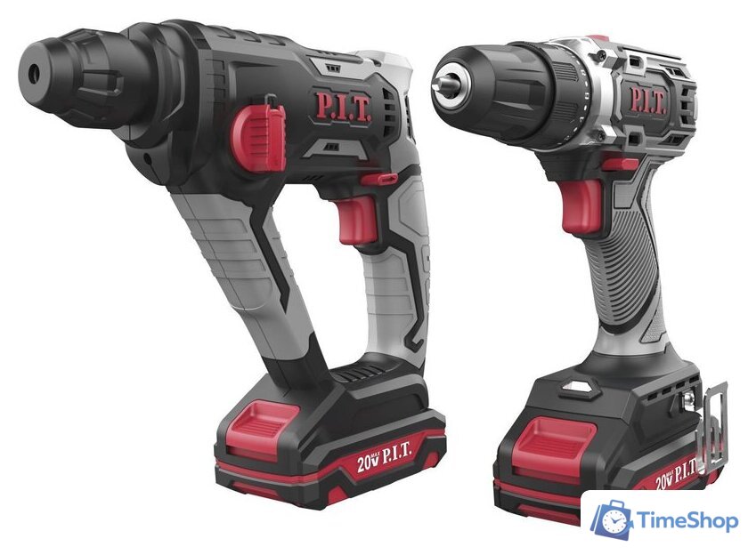 P.I.T. P0002-02 (перфоратор, шуруповерт, 2 АКБ, кейс) - Изображение №1 — Интернет-магазин Time-Shop