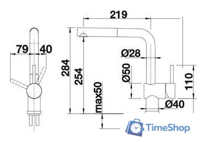 Смеситель Blanco Linus-S 517184 (стальной) - Изображение №2 — Интернет-магазин Time-Shop