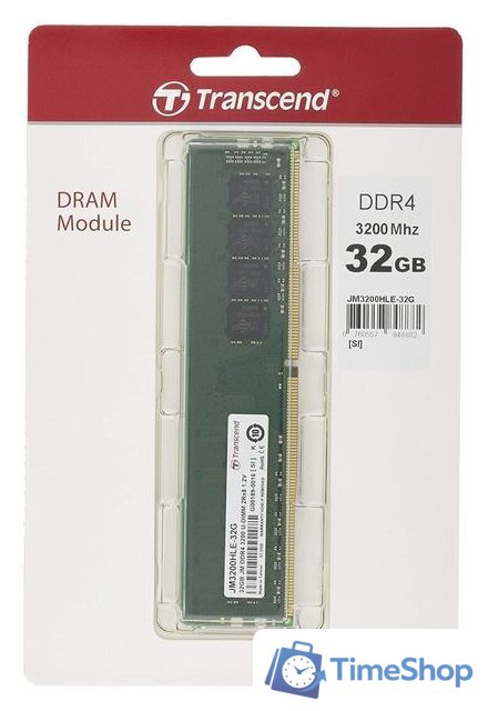 Оперативная память Transcend JetRam 32GB DDR4 PC4-25600 JM3200HLE-32G - Изображение №2 — Интернет-магазин Time-Shop