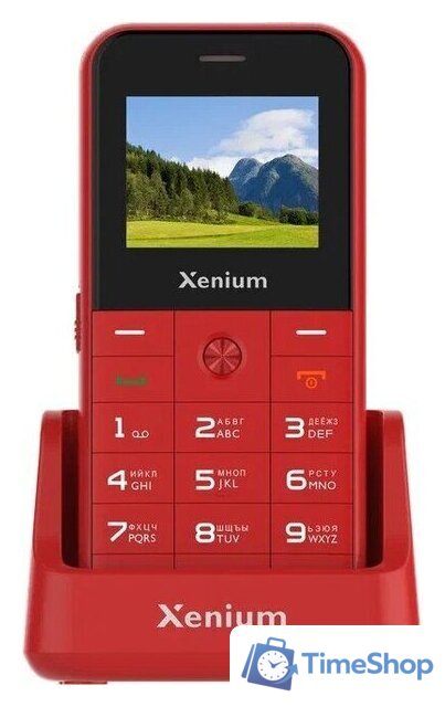 Кнопочный телефон Xenium X718 (красный) - Изображение №1 — Интернет-магазин Time-Shop
