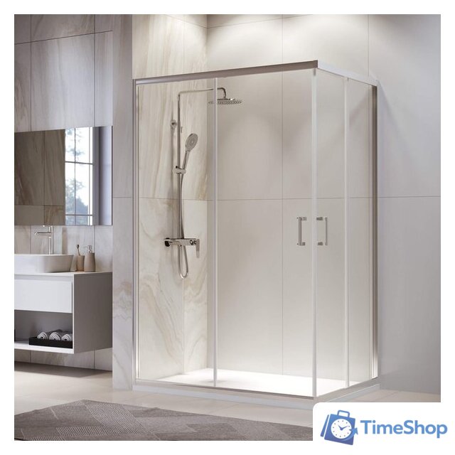Душевой уголок RGW PA-246 030824680-11 80x100 (хром/прозрачное стекло) - Изображение №1 — Интернет-магазин Time-Shop