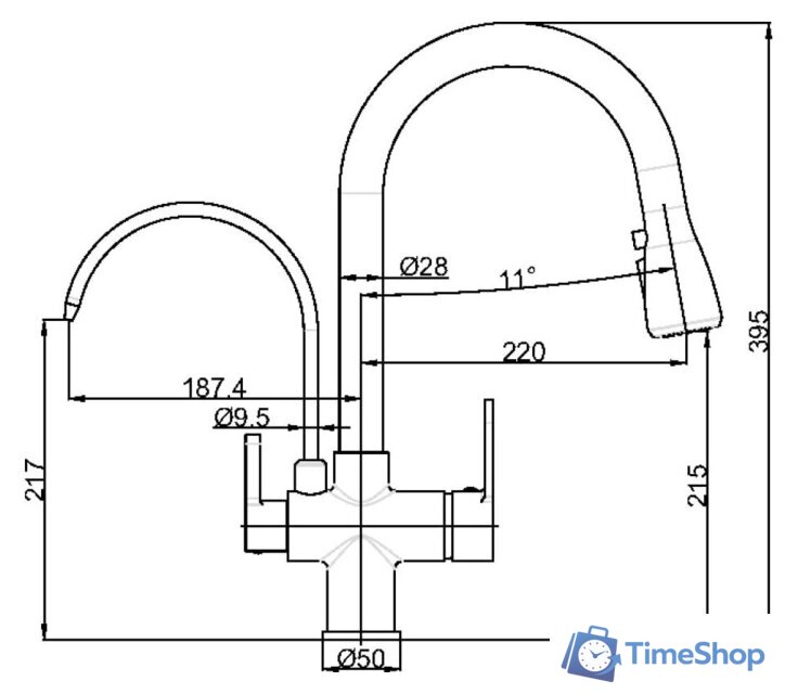 Смеситель Maxonor Pure Life PL4560 - Изображение №11 — Интернет-магазин Time-Shop