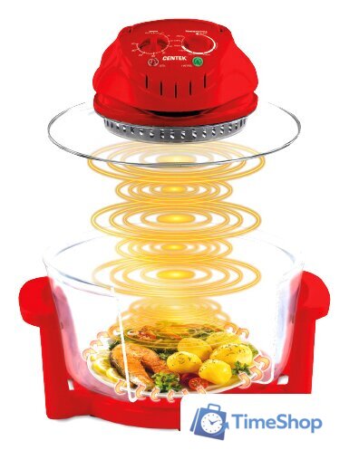 Аэрогриль (аэрофритюрница) CENTEK CT-1456 (красный) - Изображение №2 — Интернет-магазин Time-Shop