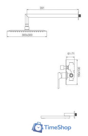 Душевая система  Gappo G7117-9 - Изображение №6 — Интернет-магазин Time-Shop