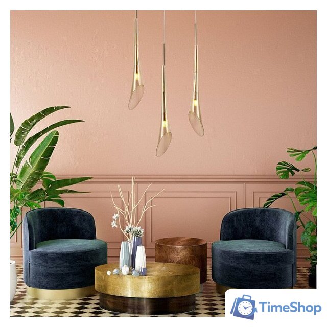 Подвесная люстра Евросвет Folio 50224/1 янтарный - Изображение №2 — Интернет-магазин Time-Shop