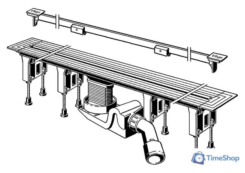 Трап/канал Viega Advantix Vario 704353 (с матовой вставкой SR1) - Изображение №3 — Интернет-магазин Time-Shop