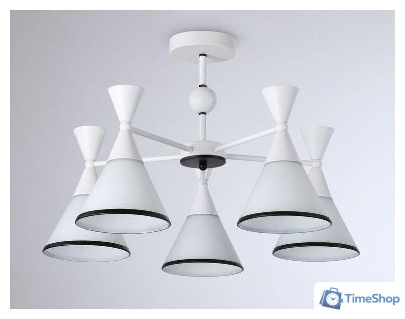 Люстра средней высоты Ambrella light Traditional TR3165/5 WH/BK - Изображение №2 — Интернет-магазин Time-Shop